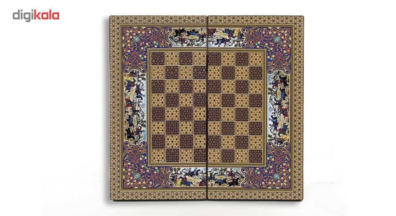صفحه شطرنج گالری نفیس طرح چوگان طول 50 سانتیمتر