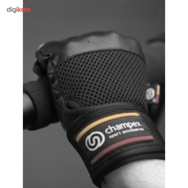 دستکش تمرین با وزنه چمپکس مدل Gear Man مچ بند دار سایز متوسط