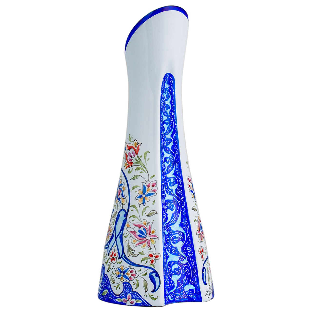گلدان مسی میناکاری رزدیس مدل swan-22004 ارتفاع 22 سانتیمتر