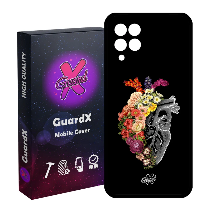 کاور گارد ایکس طرح قلب مدل Glass10216 مناسب برای گوشی موبایل سامسونگ Galaxy A12