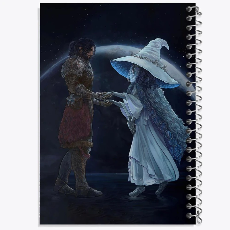 دفتر ژورنال نویسی 50 برگ خندالو مدل نقطه ای طرح بازی الدن رینگ Elden Ring کد 26134