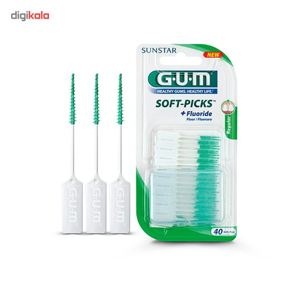 خلال بین دندانی جی یو ام مدل Soft Picks - بسته 40 عددی