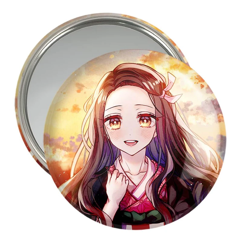 آینه جیبی خندالو مدل نزوکو انیمه دختر  کد 12136