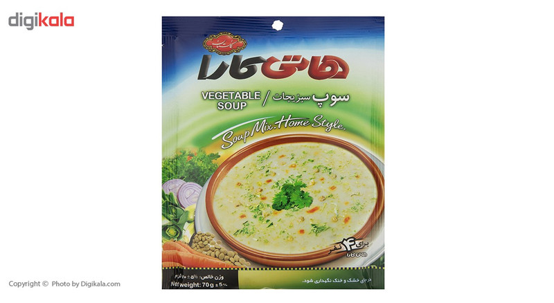 سوپ نیمه آماده سبزیجات هاتی کارا مقدار 70 گرم