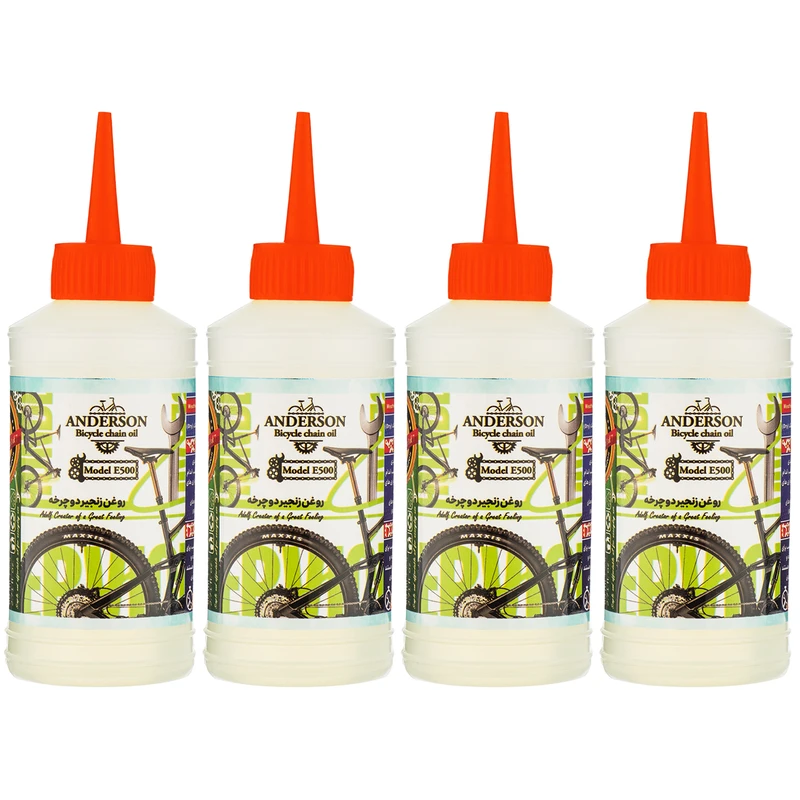 روغن زنجیر دوچرخه اندرسون مدل E500 حجم 80 میلی لیتر بسته 4 عددی