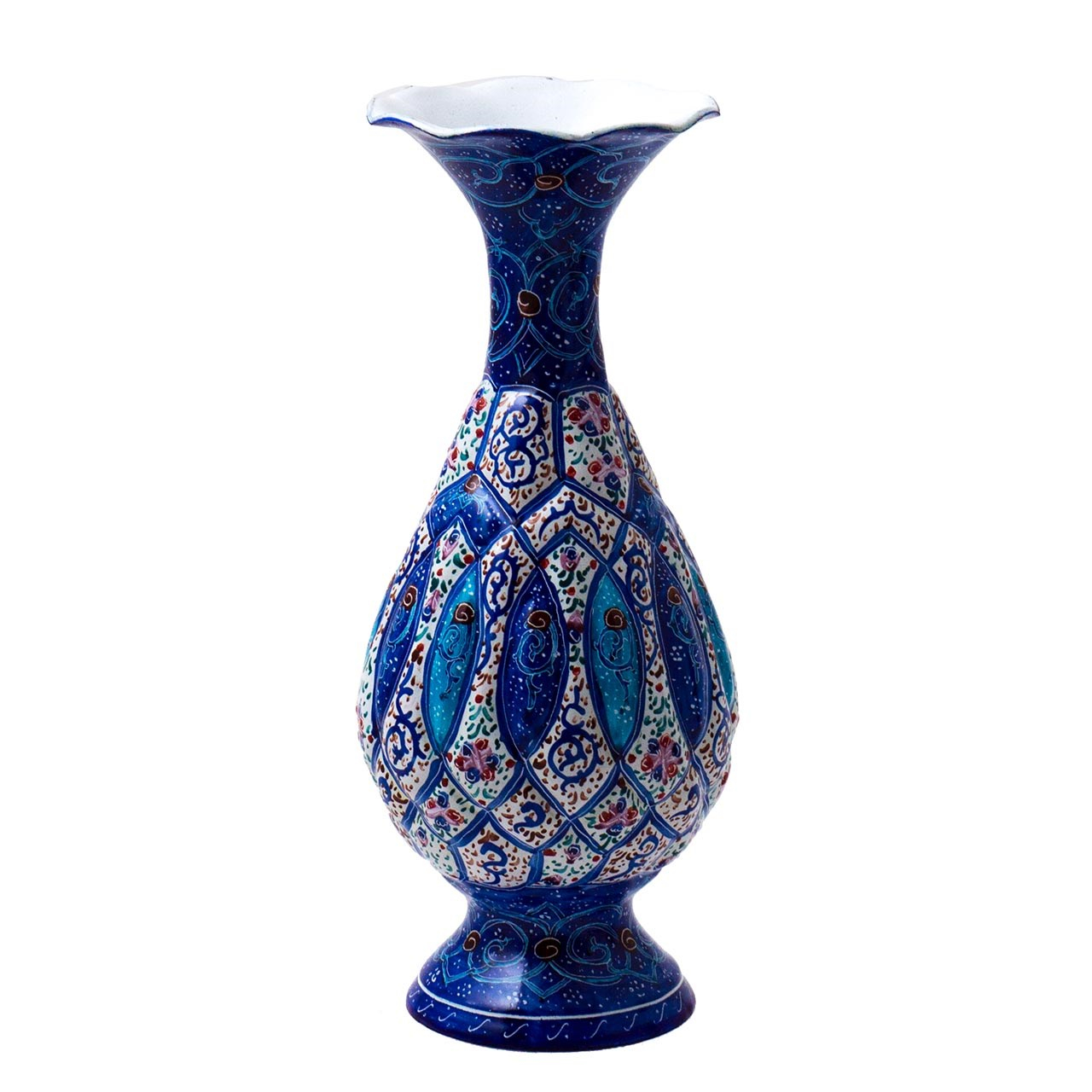 گلدان میناکاری مسی رستا طرح صراحی 166-12-102