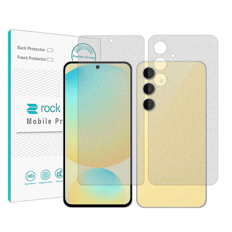 محافظ صفحه نمایش مات راک اسپیس مدل Resistant مناسب برای گوشی موبایل سامسونگ Galaxy M55 5G به همراه محافظ پشت گوشی 