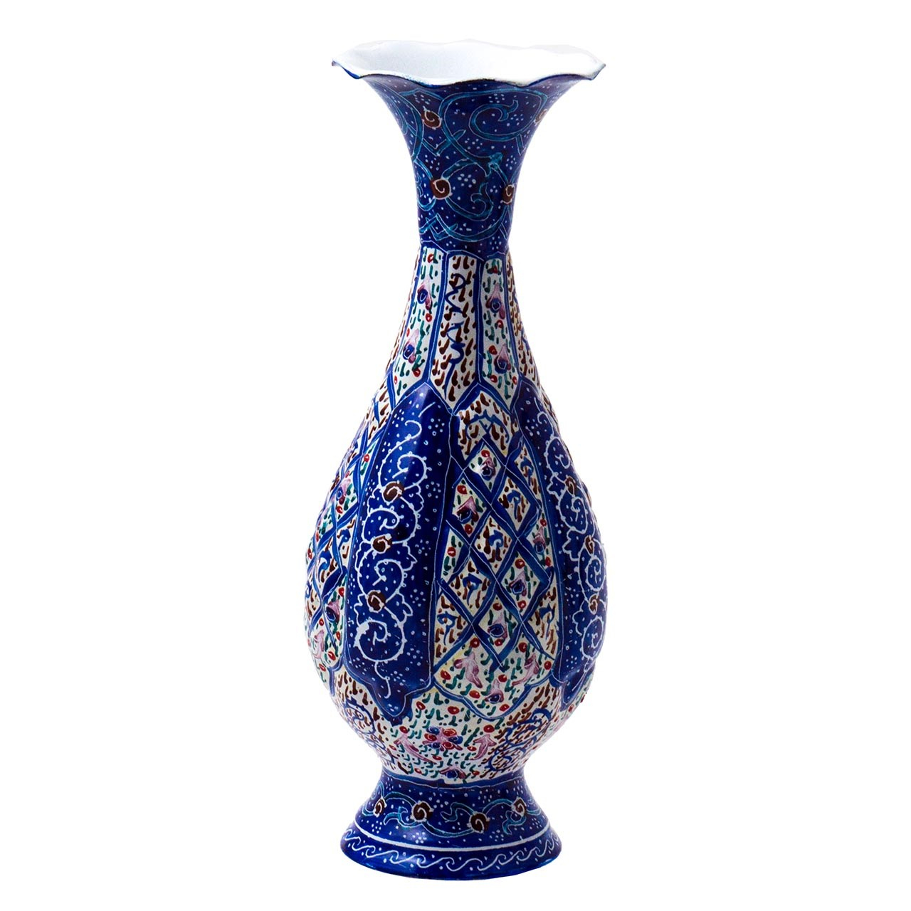 گلدان میناکاری مسی رستا طرح صراحی 171-12-102