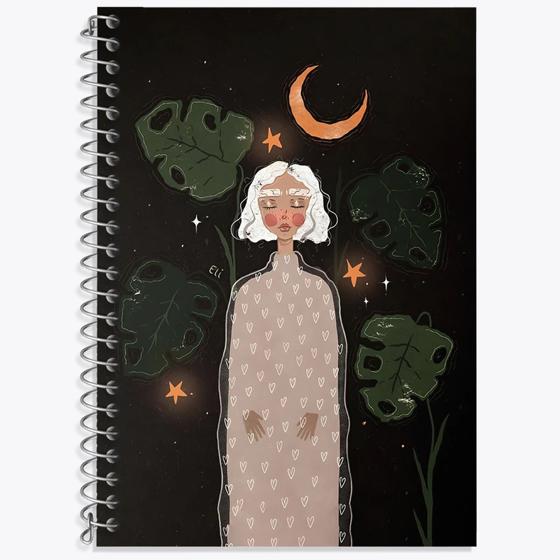 دفتر زبان 50 برگ خندالو مدل سه خط طرح دخترانه کد N3086