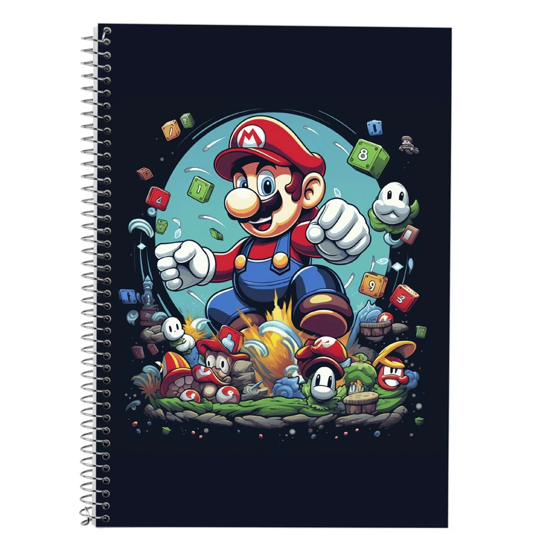 دفتر لغت 50 برگ مدوپد طرح سوپرماریو super mario کد DF2858