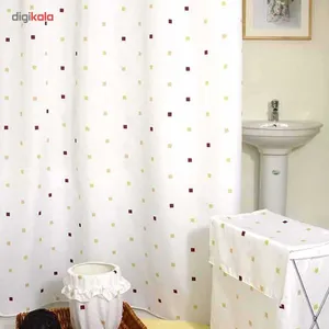 پرده حمام 200 × 180 رزین تاژ طرح بلاکس