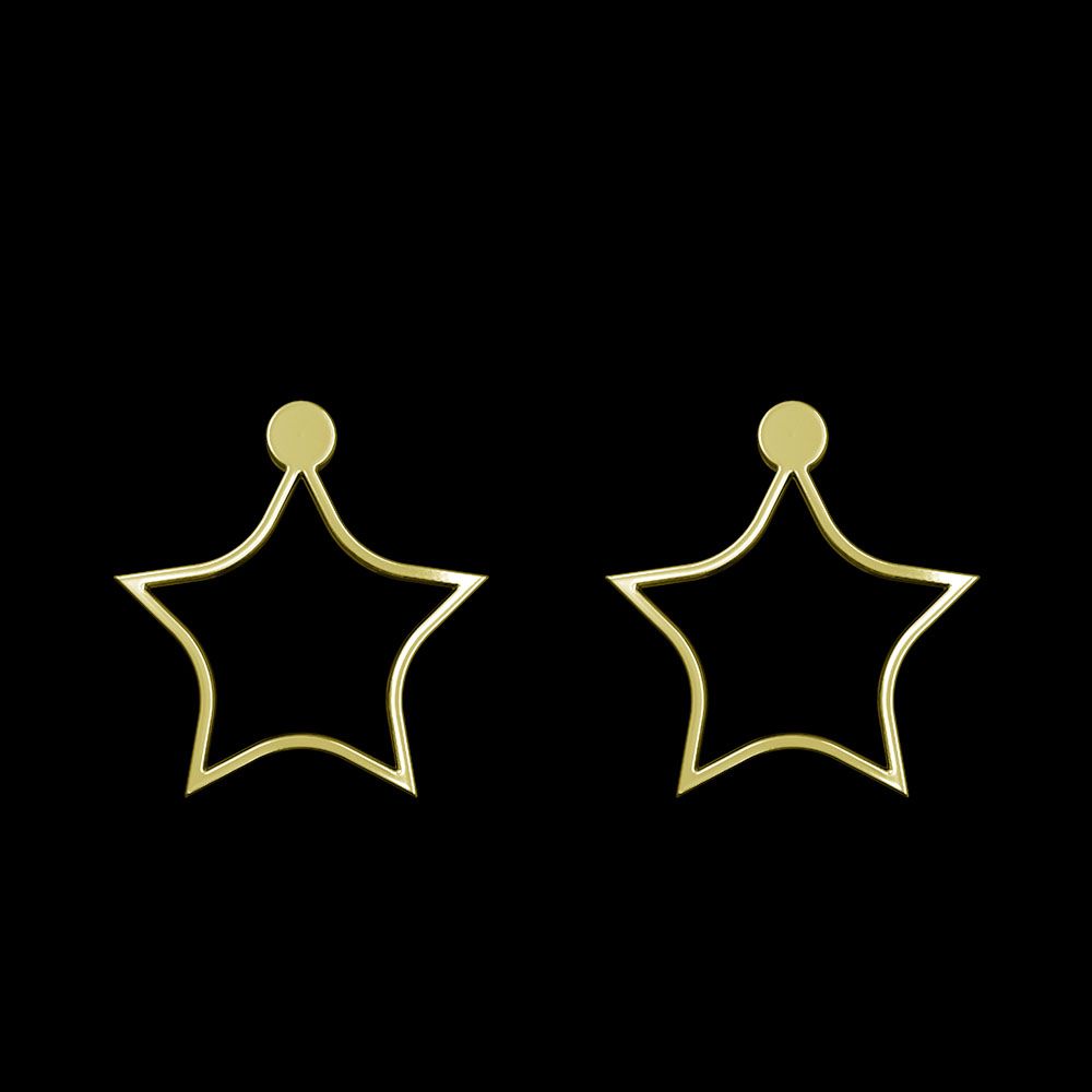 گوشواره طلا 18 عیار زنانه مدوپد مدل ستاره کد GA1-15534 -  - 1