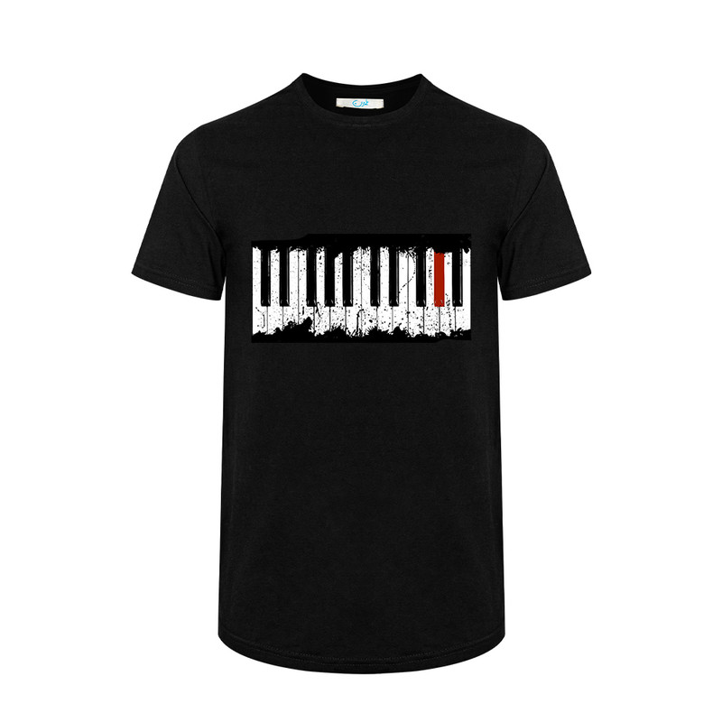 تی شرت آستین کوتاه زنانه مدل پیانو کد piano0001