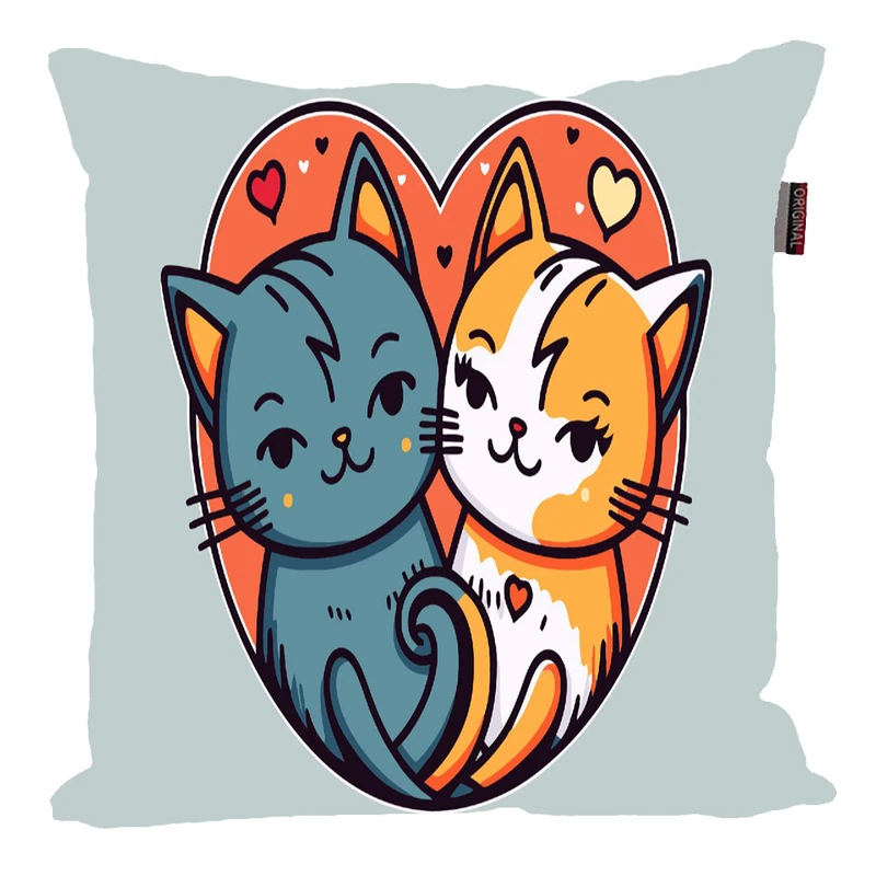 کوسن ناریکو مدل فانتزی طرح گربه کد 01005