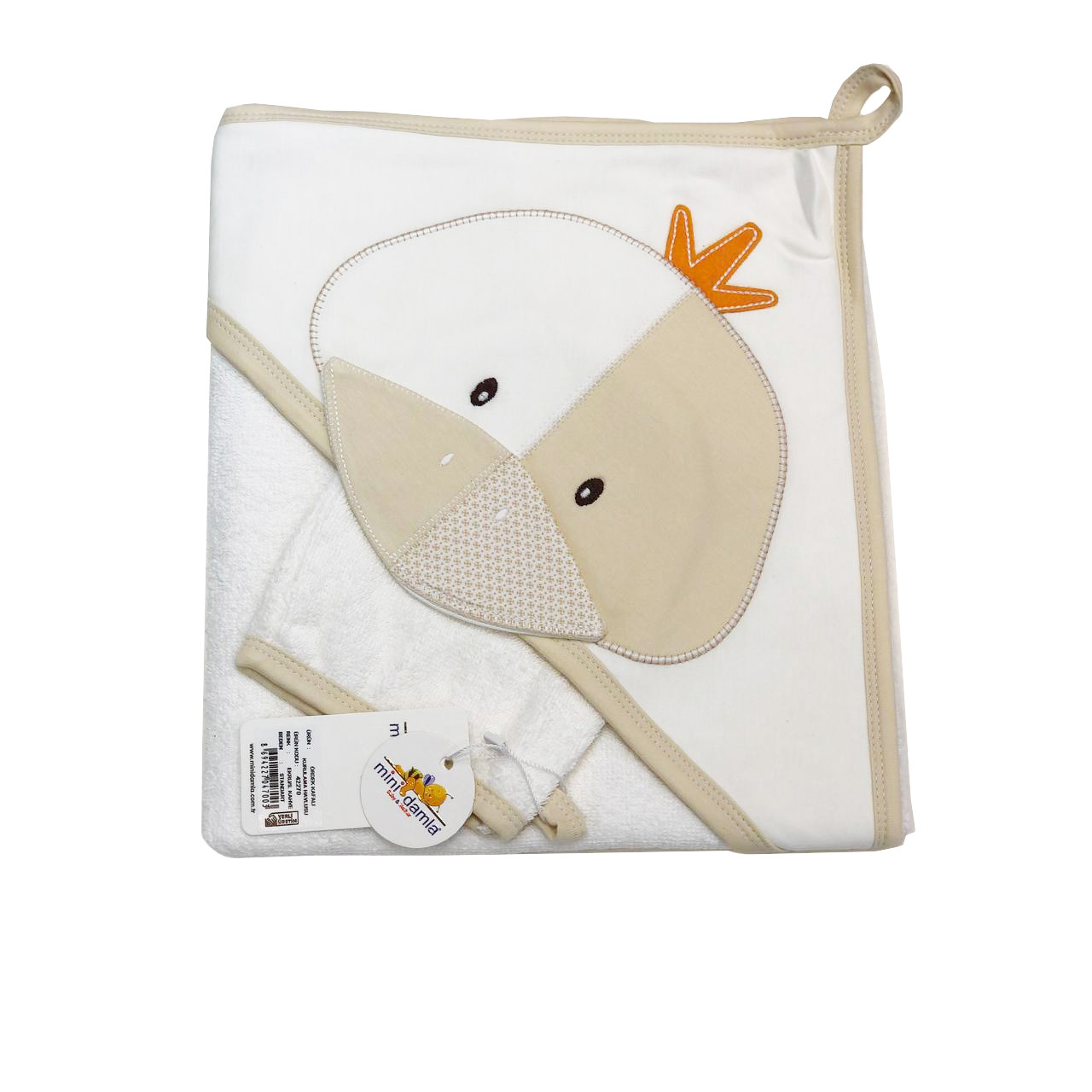 حوله دستی مینی داملا مدل duck k سایز 80x80 سانتی متر
