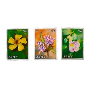 تمبر یادگاری مدل طبیعت طرح گل کد ZAR-222 مجموعه 3 عددی