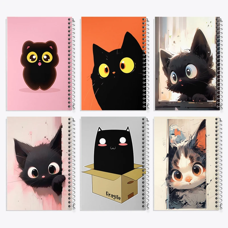 دفتر نقاشی 50 برگ خندالو طرح گربه بامزه کد 892 مجموعه 6 عددی
