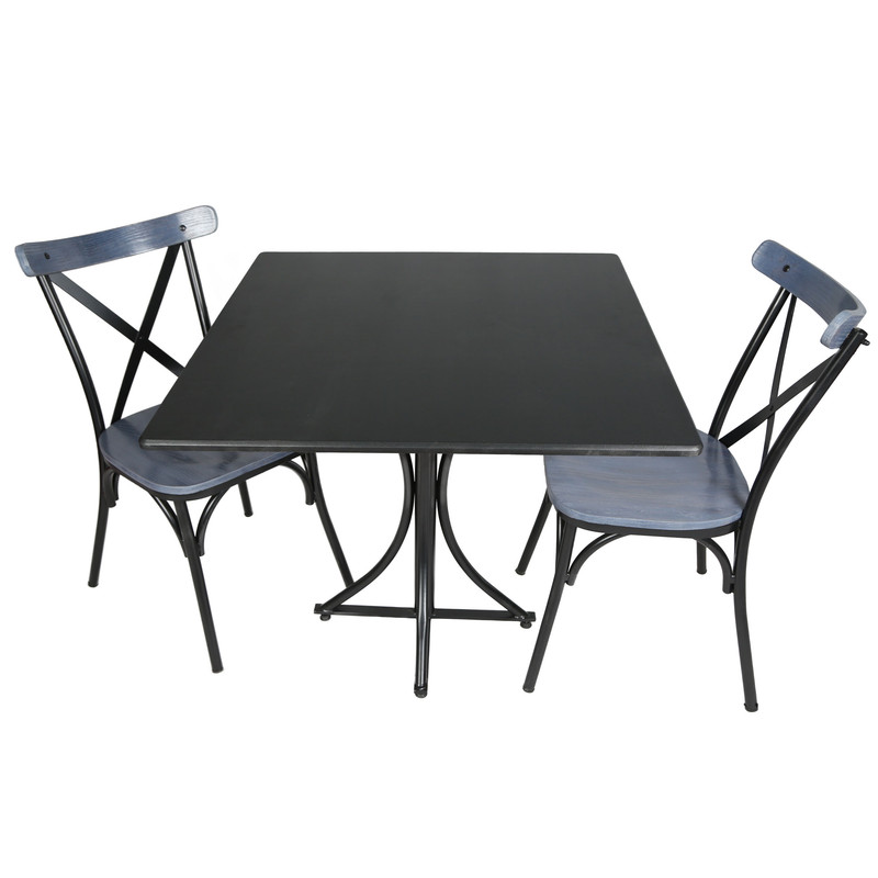 میز و صندلی ناهارخوری دو نفره مدل تونت لهستانی پایه فلزی MM