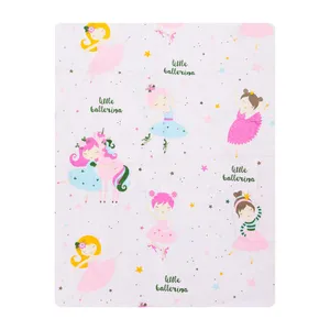 ملحفه نخ پنبه کودک آدنو مدل Little ballerina کد FI36 یک نفره سایز 100x150 سانتی‌متر