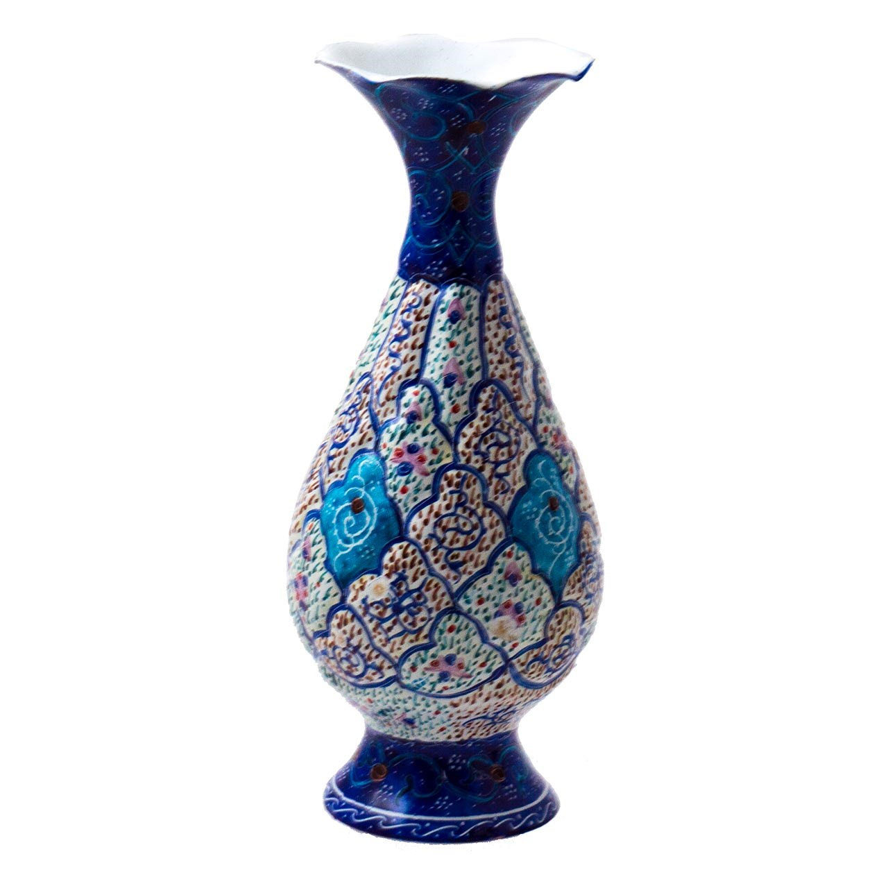 گلدان میناکاری مسی رستا طرح صراحی 162-12-102