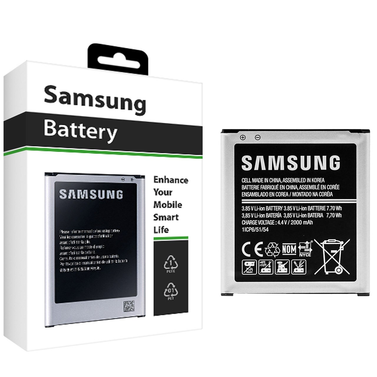 باتری موبایل مدل EB-BG360BBE با ظرفیت 2000mAh مناسب برای گوشی موبایل سامسونگ Galaxy Core Prime