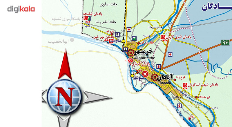 نقشه استان خوزستان