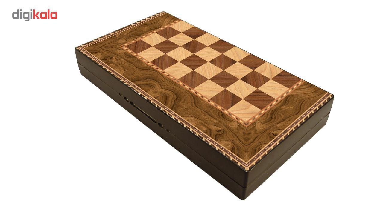 صفحه شطرنج گالری نفیس طرح چوب طول 50 سانتیمتر