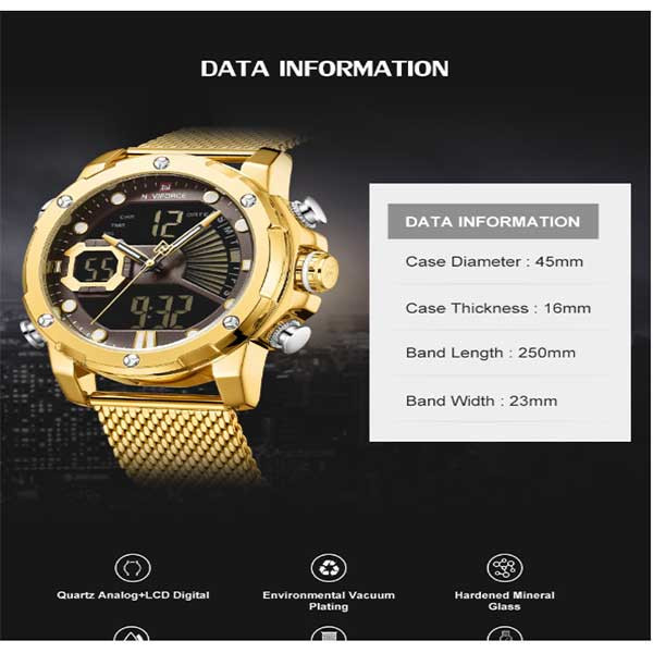 ساعت مچی عقربهای مردانه نیوی فورس مدل NF 9172 BG ساعت مچی عقربهای مردانه نیوی فورس مدل NF 9172 BG