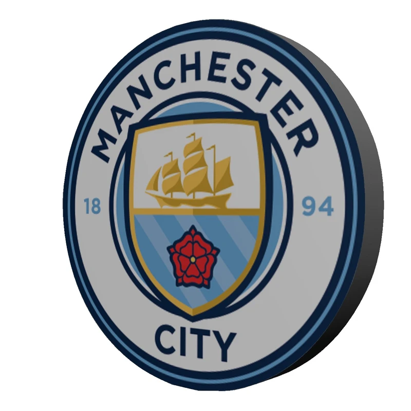 استیکر چوبی منچستر سیتی بانیبو مدل Masnchester City