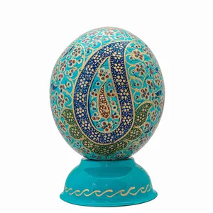 تخم شترمرغ تزیینی مدل مگنت دار طرح بته جقه کد 1811