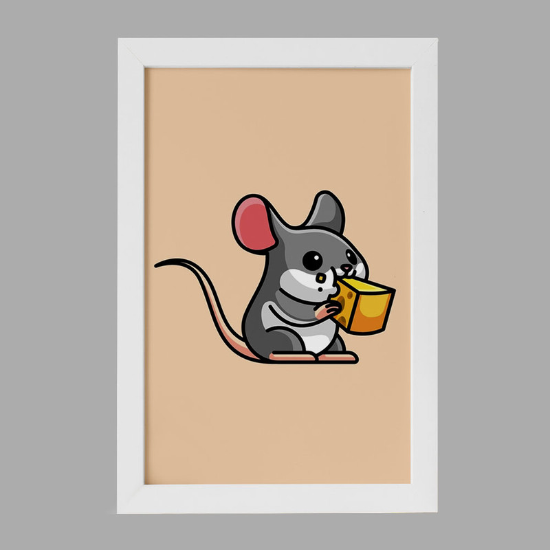 تابلو خندالو مدل حیوانات بامزه موش کد 28181