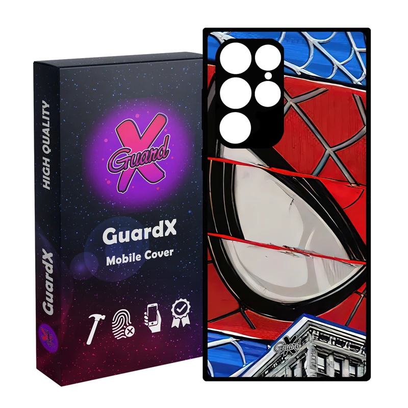 کاور گارد ایکس طرح مرد عنکبوتی مدل Glass10491 مناسب برای گوشی موبایل سامسونگ Galaxy S23 Ultra