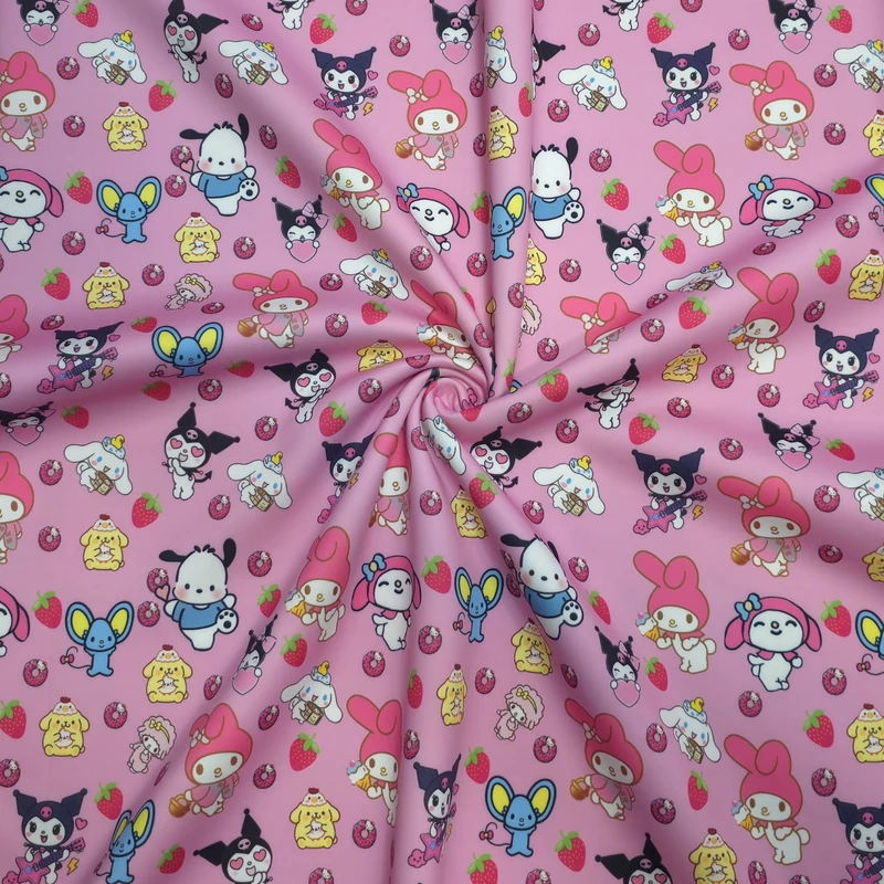 پارچه لباس عرض 1.5 متر مدل تریکو دورس کره ای طرح کرومی رنگ صورتی