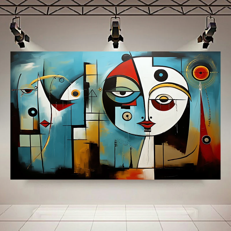  پوستر بک لایت طرح کوبیسم چهره ها کد AR31346