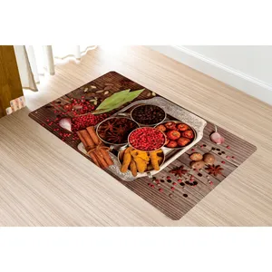 پادری مدل سه لایه رویه مخمل طرح آشپزخانه کد S617 سایز 75x45 سانتی متر