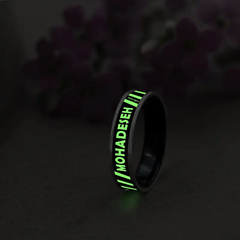 انگشتر ناکسیگو مدل شب تاب طرح محدثه کد RB15811