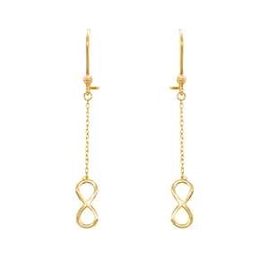 گوشواره طلا 18 عیار زنانه مدل بینهایت F0004