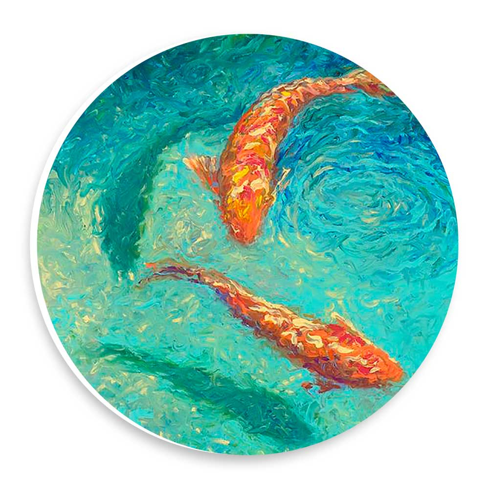  دیوارکوب طرح نقاشی دو ماهی مدل wtb1006