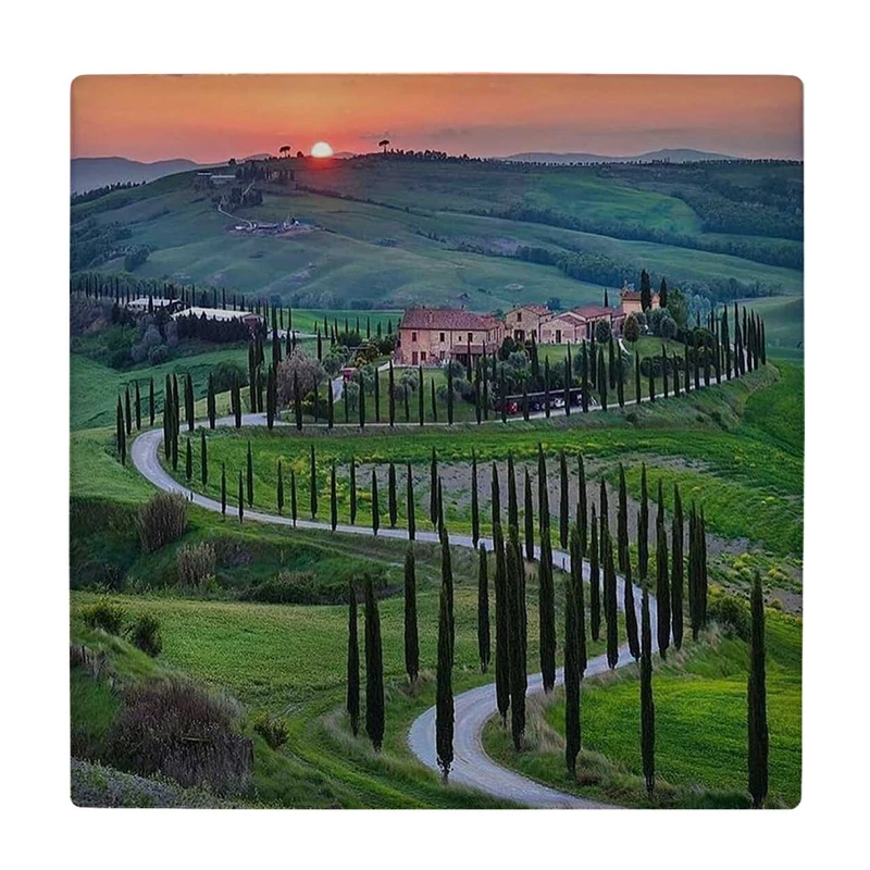  زیر لیوانی طرح منظره توسکانی ایتالیا کد    3540180_1375