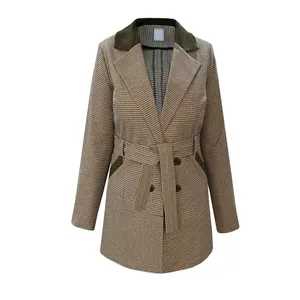 پالتو زنانه مدل پشمی چهارخونه