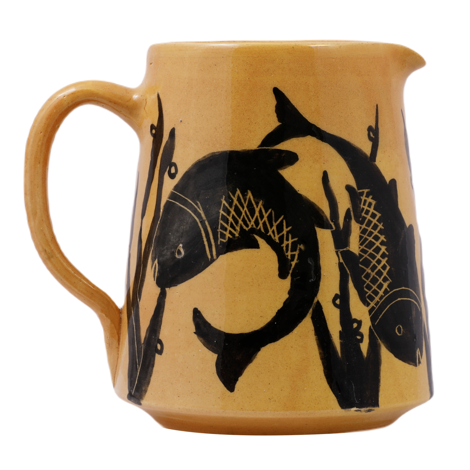 پارچ سفالی طرح ماهی