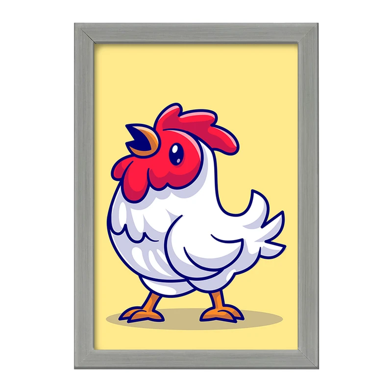 تابلو خندالو طرح حیوانات بامزه مرغ کد 29662