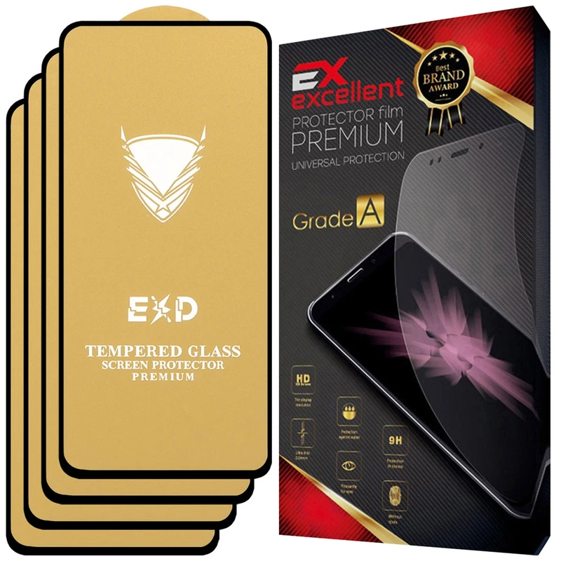 محافظ صفحه نمایش شیشه ای ایکس اکسلنت گلس مدل XOG Gold مناسب برای گوشی موبایل شیائومی Redmi Note 11S بسته چهار عددی