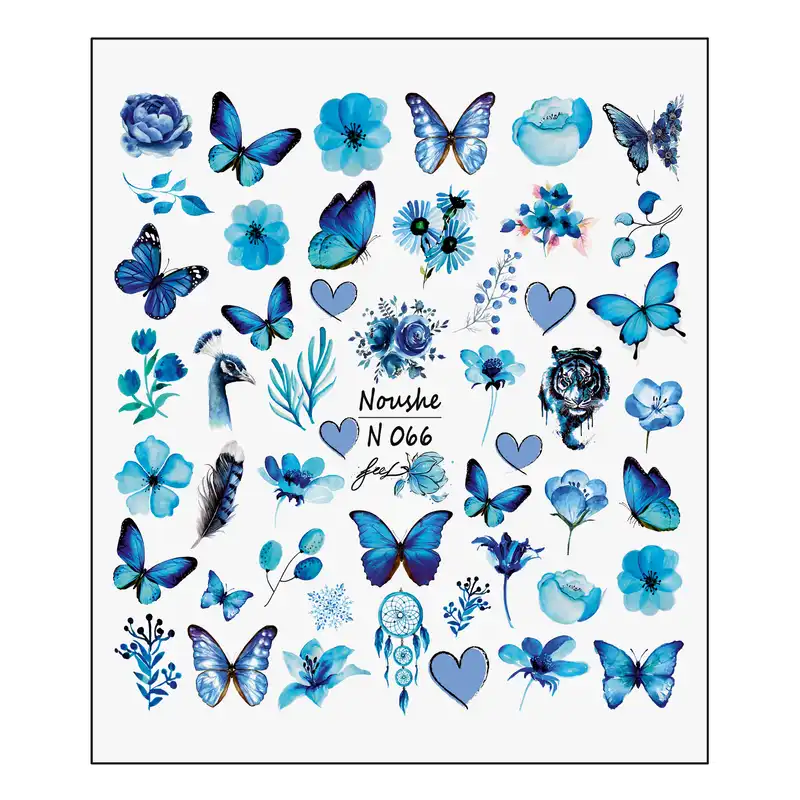 برچسب لنز ناخن مدل گلچین کد N066-099 مجموعه 25 عددی