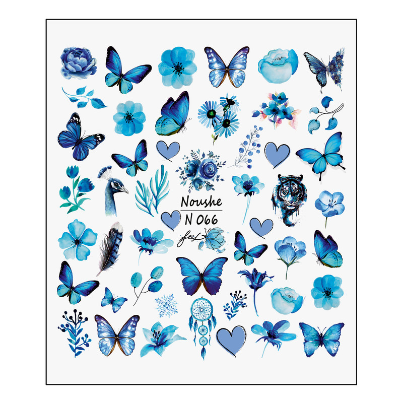 برچسب لنز ناخن مدل گلچین کد N066-099 مجموعه 25 عددی