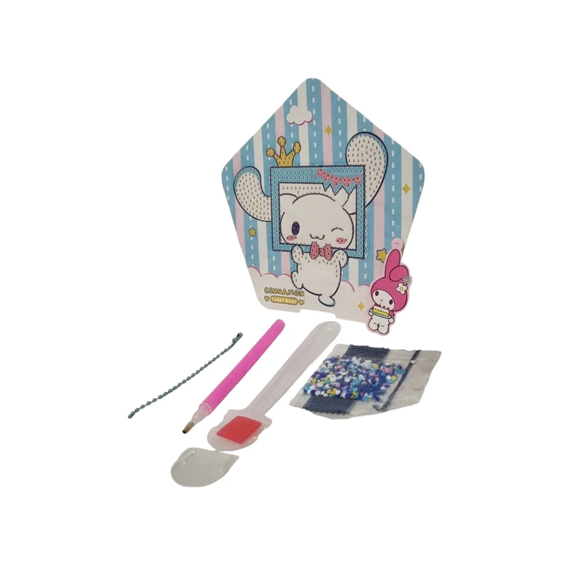 بازی آموزشی مدل ساخت نقاشی الماسی طرح بادبزن طرح خرگوش