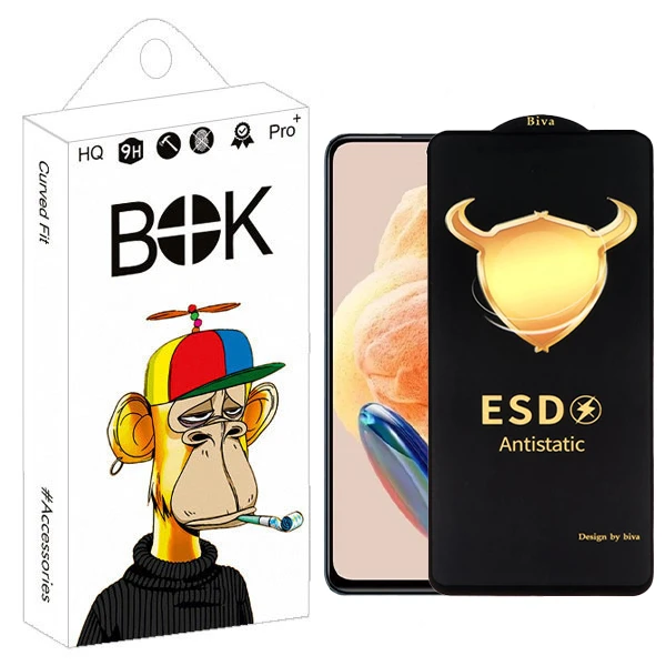 محافظ صفحه نمایش بوک مدل Biva Antistatic Glavers مناسب برای گوشی موبایل شیائومی Redmi Note 12 pro / 12 Pro plus