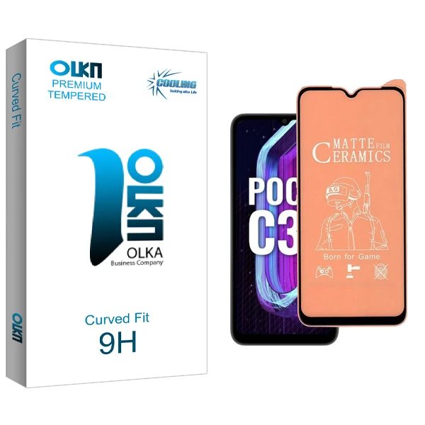 محافظ صفحه نمایش سرامیکی مات کولینگ مدل Olka Glass مناسب برای گوشی موبایل شیائومی Poco C31
