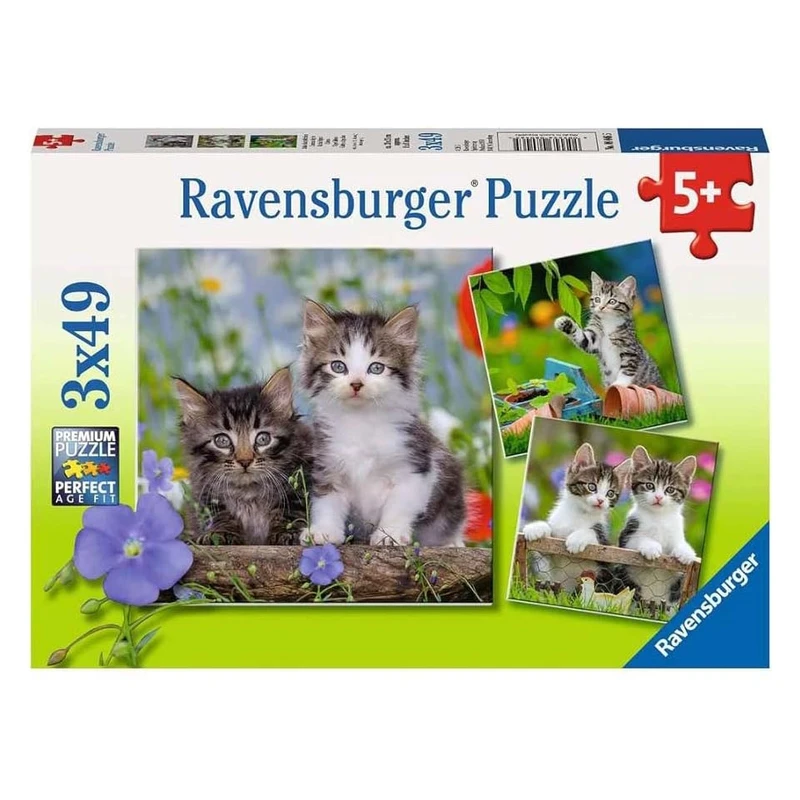 پازل 49 تکه راونزبرگر مدل Cuddly Kittens کد 08046 مجموعه 3 عددی 