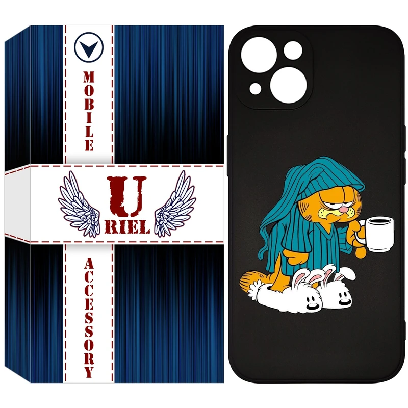 کاور یوریل مدل KSH کد 72 طرح گارفیلد مناسب برای گوشی موبایل اپل iPhone 13